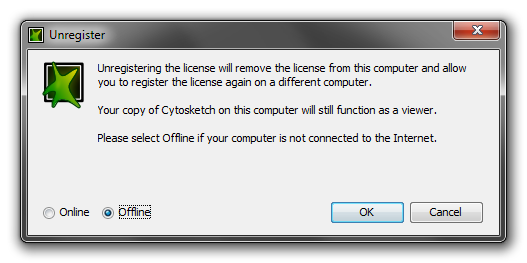 Unregister License Offline GUI
